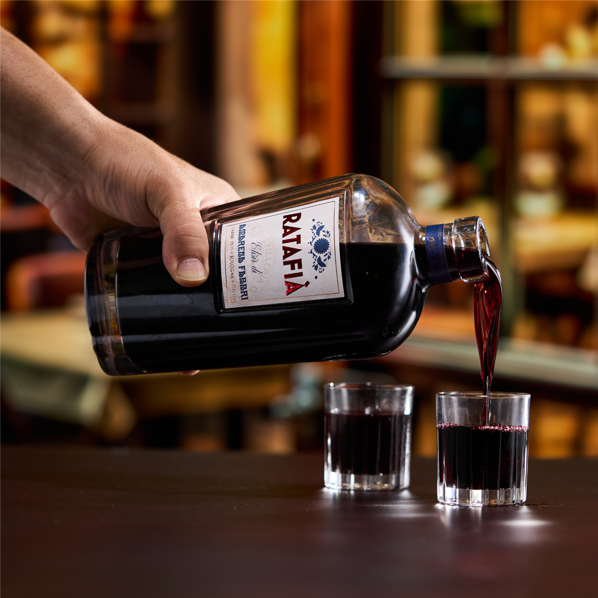 Fabbri Ratafià: a rich Amarena Fabbri elixir, perfect as an after-dinner drink